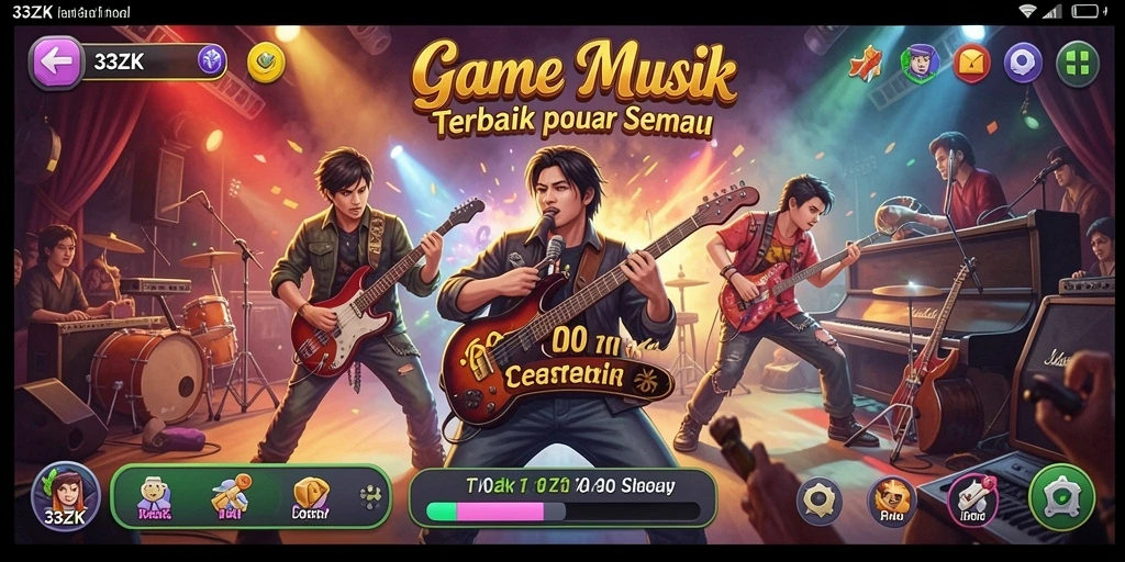 Menampilkan pemain yang bersenang-senang dengan gameplay musik.