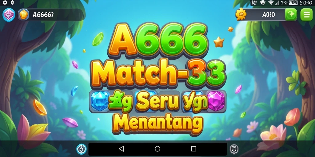 Screenshot menunjukkan momen seru dalam permainan Match-3 dengan kombinasi warna-warni.