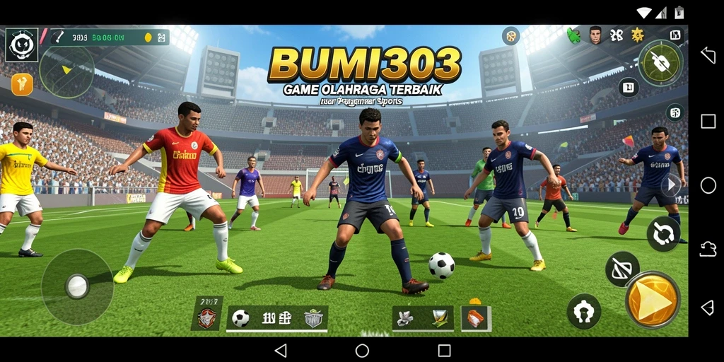 Tampilan seru gameplay BUMI303 dalam aksi olahraga.