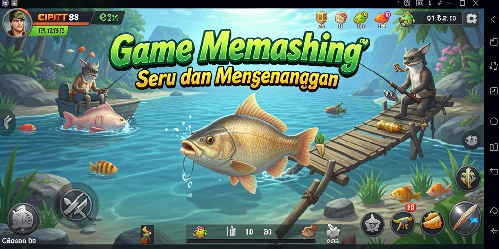 Screenshot gameplay CIPIT88 menampilkan suasana memancing yang seru.