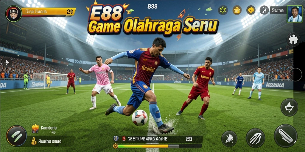 Gambar menampilkan gameplay seru dan mendebarkan dari E88.