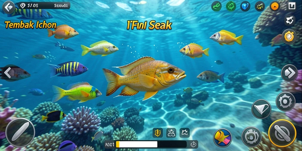 Tangkapan layar menampilkan keseruan gameplay Tembak Ikan di F7F7.