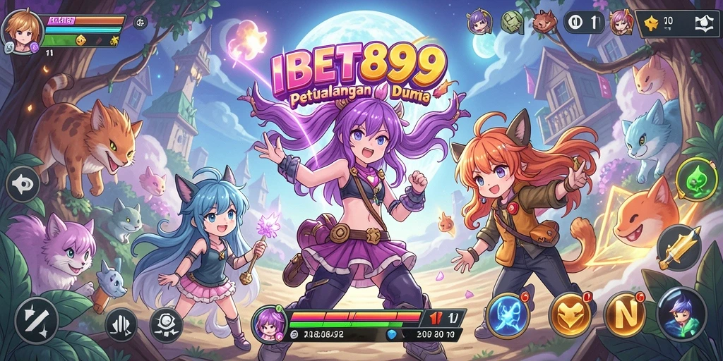 Screenshot yang menampilkan karakter dan petualangan dalam gameplay Anime.