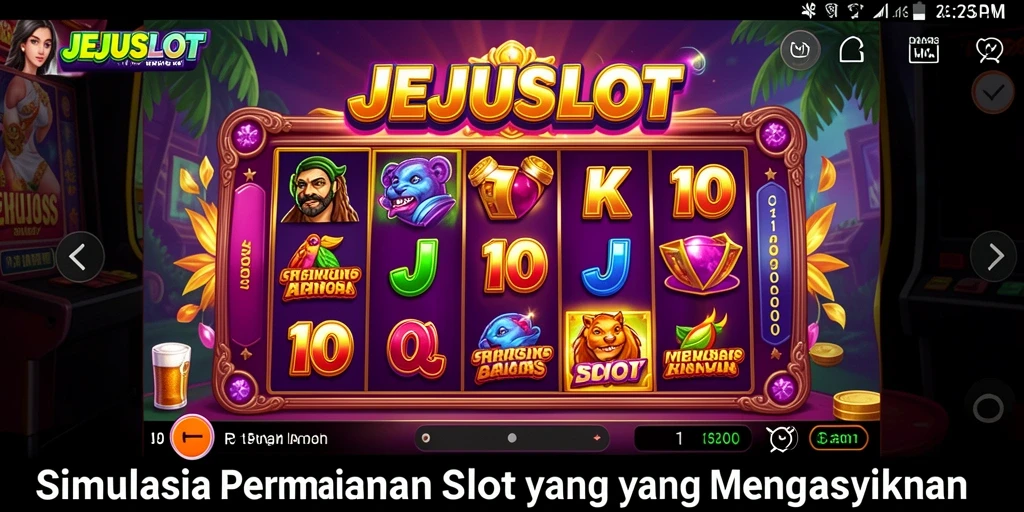 Tampilan gameplay menarik di JEJUSLOT dengan tema slot yang beragam.