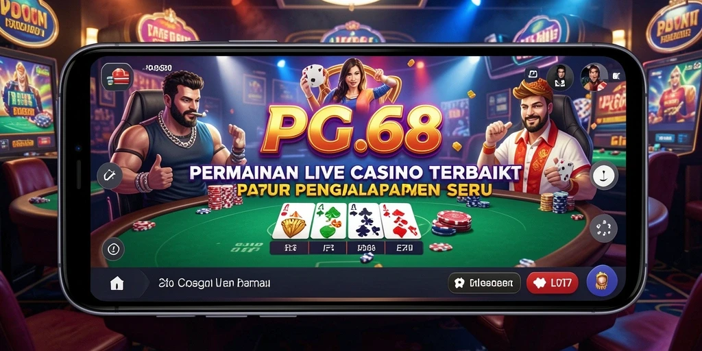 Screenshot gameplay PGG68 menampilkan keseruan permainan Live Casino.
