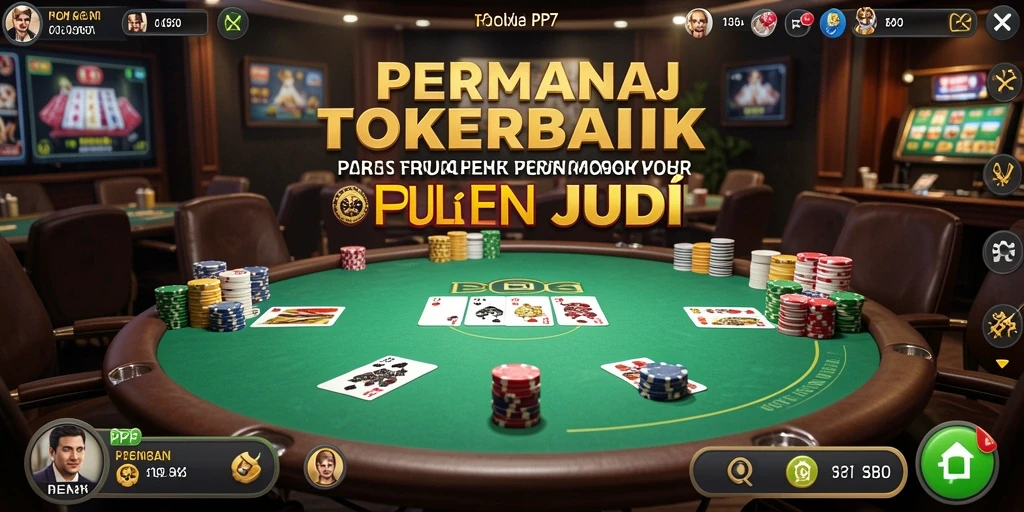 Screenshot PP7 menampilkan gameplay seru poker di meja virtual.