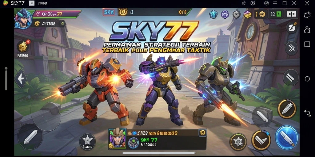 Tangkapan layar utama SKY77 menampilkan pertempuran strategi yang mendebarkan.