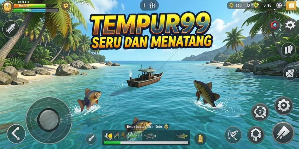 Gameplay TEMPUR99 yang mendebarkan dan penuh aksi memancing.